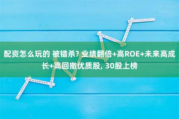 配资怎么玩的 被错杀? 业绩翻倍+高ROE+未来高成长+高回撤优质股, 30股上榜